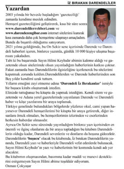 İz Bırakan Darendeliler